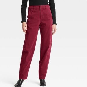 NWT Women's High-Rise Curved Leg Chino
Pants - Universal Thread™ Red 10
